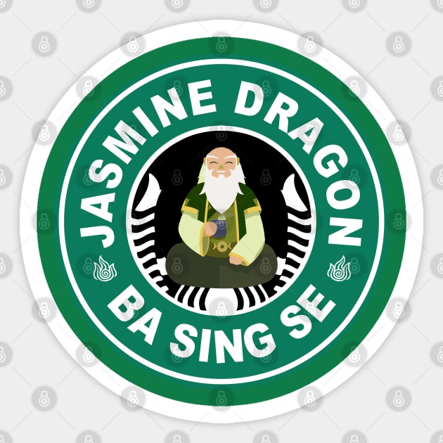 The Jasmine Dragon Uncle Iroh Avatar Sticker by Badganks